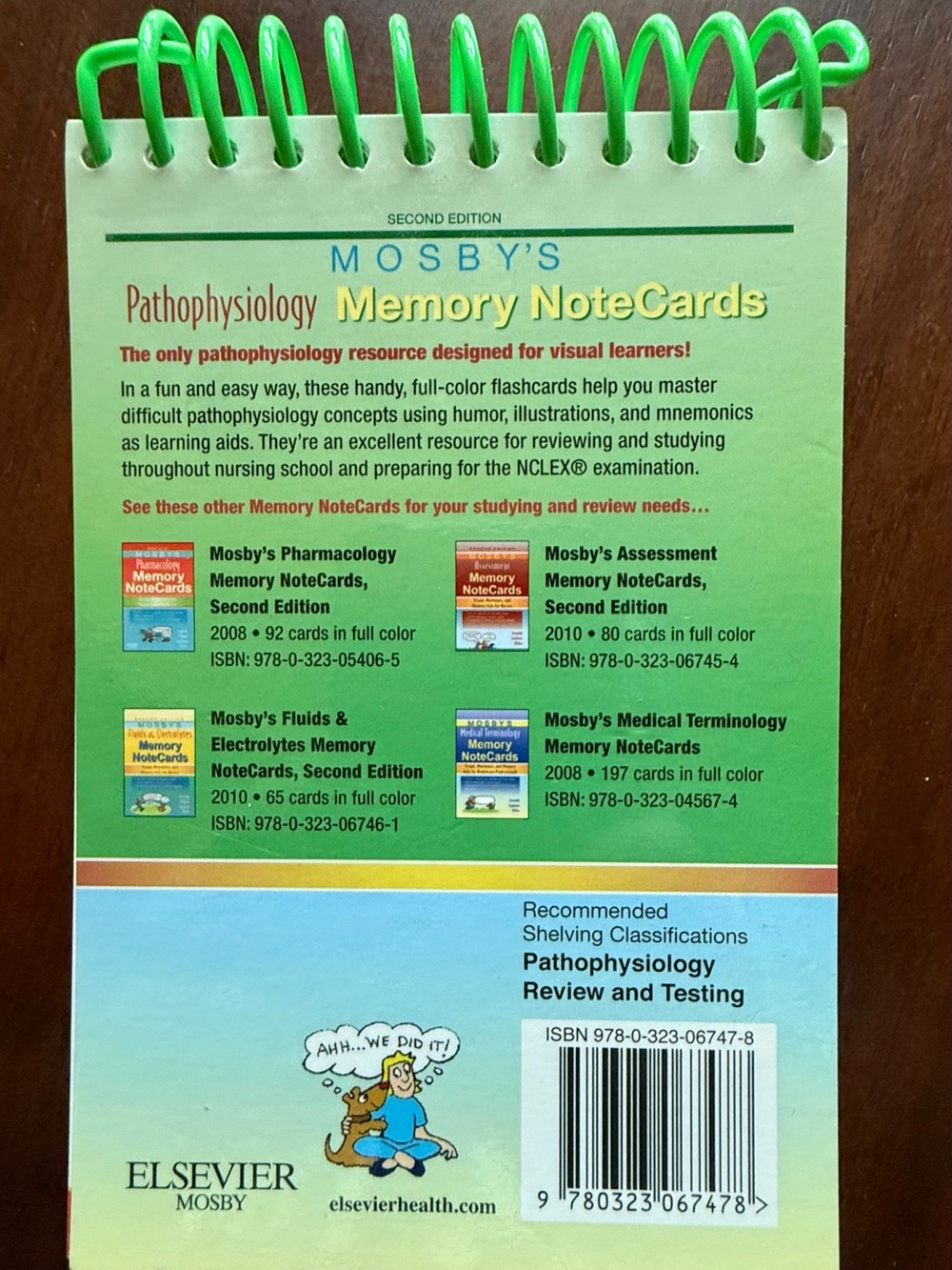 Mosby’s Pathophysiology Nurses Medical Memory Note Cards. In Color. - Picture 6 of 7
